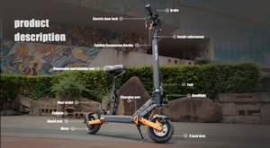 Kukirin G2 Pro Electronic Foldable Electric <b>Scooter</b> 48V 15.6Ah Lithium Battery 58km Range Dual Suspension 600W Brushless Motor - Product Image 6