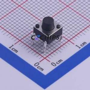 TS-1002-06026 Tactile Switch Through hole Component (THT)-4P,6x6mm Switch Single Pole Single Throw Round Button Through Hole 6mm - Product Image 1