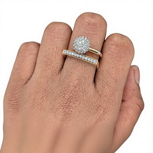1 Ct Vintage Style Cluster Cut Lab Grown Diamond Engagement <b>Ring</b> IGI Certified 14K Rose Gold Wedding Anniversary Jewelry for - Product Image 2