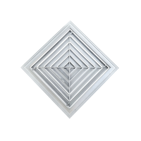 Diffuseur d'air de ventilation carré blanc en aluminium à montage au plafond, grille d'évacuation flexible, économie d'énergie, retour CVC