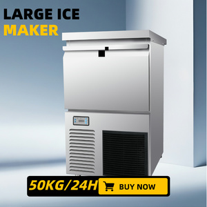 220V/50 - 60HZ 110V/60HZ Large <b>Ice</b> <b>Maker</b> Machine 50KG/24H Stainless Steel Cube Fabricador De for Bars and Restaurants Cube <b>Ice</b> M - Product Image 1