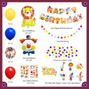 Décoration de fête d'<span class=keywords><strong>anniversaire</strong></span> sur le thème du cirque Nicro, décoration de fête de naissance, décoration d'<span class=keywords><strong>anniversaire</strong></span> pour enfants, fournitures de fête de cirque - Product Image 2