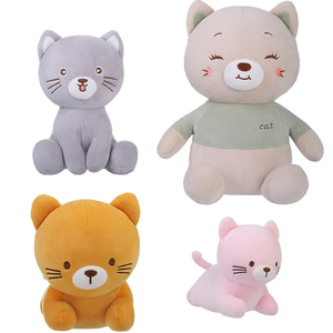 Adorable Peluche Chat Rose Tie-Dye Super Douce avec Doublure en Maille et Grands Yeux Scintillants, T-Shirt Décontracté - Product Image 3