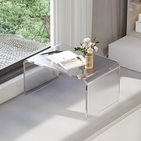 Table basse moderne en acrylique transparent pour salon, multifonctionnelle, gain de place, réglable, pliable, table d'appoint d'angle