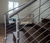 YL METAL Colonne de balustrade de balcon en acier inoxydable, tige creuse de 12 mm pour escaliers