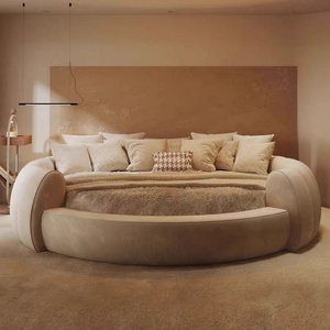 <span class=keywords><strong>Lit</strong></span> Moderne 2x2m Style Italien Minimaliste Luxe Léger Double Nid d'Oiseau Princesse Mariage Chambre Principale Hôtel Citrouille Couple - Product Image 3