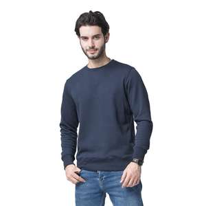 Sweat-shirts et pulls à capuche pour hommes à col rond uni avec logo imprimé, vente en gros d'usine, broderie personnalisée bon marché, sweat-shirt vierge à enfiler pour hommes - Product Image 3