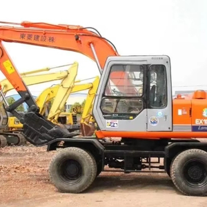 รถขุดไฮดรอลิกแบบตีนตะขาบ Hitachi Ex100-1/Ex100wd มือสอง ขนาด 10 ตัน เครื่องยนต์คัมมินส์ ปั๊มคาวาซากิ - Product Image 1