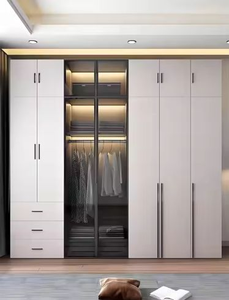 Armoire moderne à finition brillante, conception d'usine personnalisée, placard modulaire pour chambre à coucher, hôtel - Product Image 5