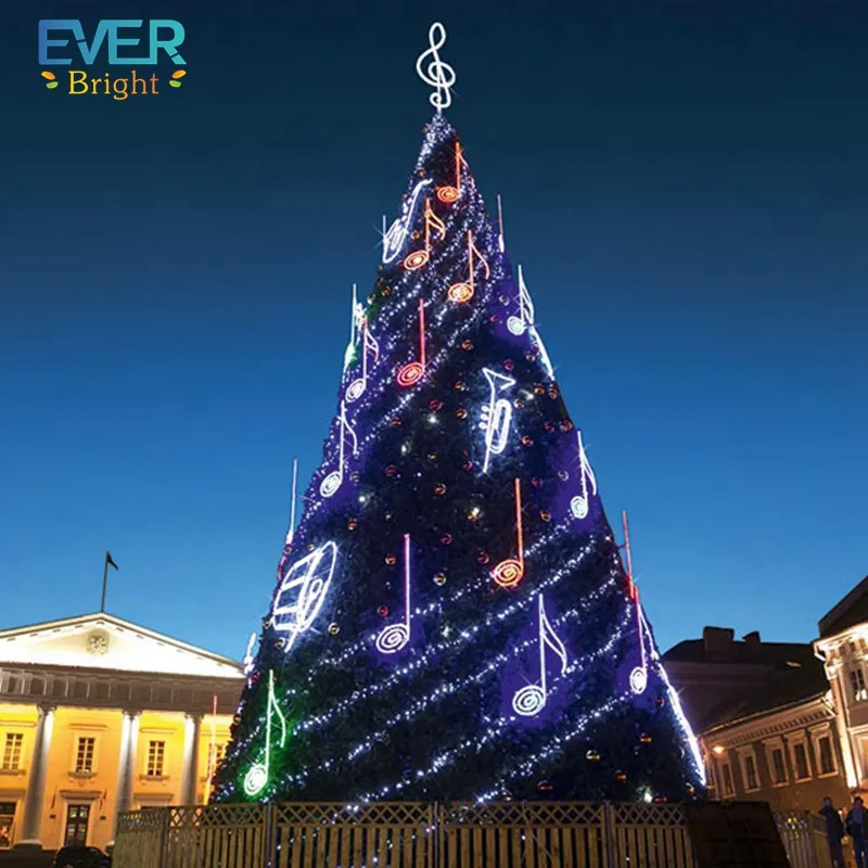 Árvore de natal grande com luzes, 8m, 9m, 10m, verde, gigante, árvore de natal, decoração de natal, suprimentos, velho