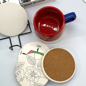 Custom logo Marble Heat Insulating <b>Mat</b> square Round Sublimation coaster Ceramic Blank Coasters For <b>bar</b> Beer drink Coffee - Product Image 5