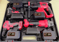 Vente en gros d'outils sans fil au lithium pour moteur sans balai 5 pièces clé à marteau meuleuse d'angle perceuse scie équipement électrique outils électriques
