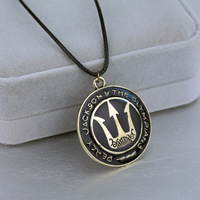 Accessoires de film en gros, collier Percy Jackson et le voleur de foudre, pendentif trident rétro créatif