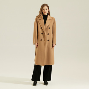 Manteau long croisé en cachemire double face Puyan, collection Automne/Hiver 2025 de Huang Yuxiang, style classique CEID, en pur cachemire polaire - Product Image 1