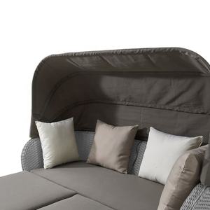Modern Leisure Patio Garden Wicker Day Bed Sunbed <strong>Outdoor</strong> Poolside Rattan Chaise Lounge Aluminum <strong>Daybed</strong> <strong>with</strong> <strong>Canopy</strong> - Product Image 4