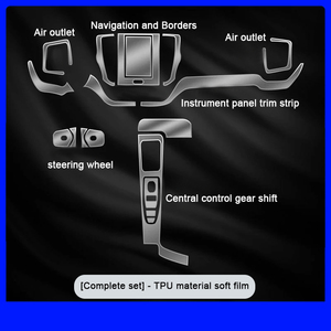 Film Transparent Tpu pour <span class=keywords><strong>Volvo</strong></span> <span class=keywords><strong>XC60</strong></span> autocollants de Protection intérieure de voiture panneau de tableau de bord de Navigation de sortie de vitesse de contrôle central - Product Image 3