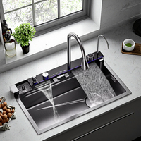 de cuisine en acier inoxydable 304 de qualité supérieure, lavabo rectangulaire à une cuvette avec surface nano monotrou
