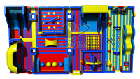 Parc d'attractions gonflable coloré Obstacle gonflable Aire de jeux pour sports Parc à thème gonflable