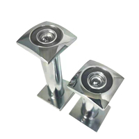 Usine populaire en alliage de Zinc Chrome personnalisé couleur carré couvercle décoratif 200 Angle porte judas porte visionneuse