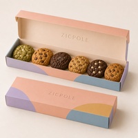 Boîte d'emballage personnalisée à bas prix pour biscuits et pâtisseries, boîte en papier pliable personnalisée pour aliments avec logo