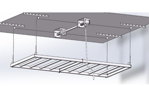 Étagères de rangement au plafond, élévateurs de rangement au plafond pour garage personnalisés professionnellement. - Product Image 3