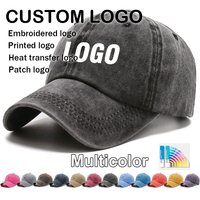 Gorra de Béisbol Personalizada con Logotipo, 6 Paneles, Bordada, Sin Estructura, Ajustable, Bordado Personalizado, Algodón Lavado, MOQ Bajo