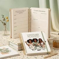 Carnet spirale personnalisé, agenda hebdomadaire et mensuel, planificateur d'objectifs, planificateur de manifestation