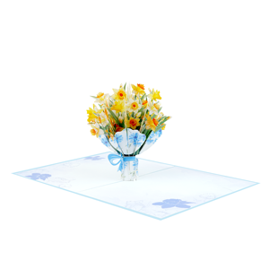 Cartes de voeux pop-up à fleurs 3D artisanales pour événements spéciaux, souhaits de vacances, invitations de fête et cadeaux - Product Image 1