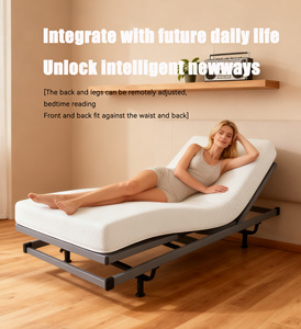 Hiện đại tối giản thông minh sắt ngả khách sạn phòng ngủ giường Đức okin điều khiển từ xa căn hộ động cơ kích thước lớn có thể điều chỉnh - Product Image 2