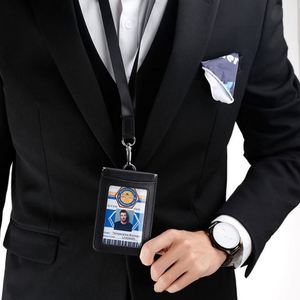 ที่ใส่บัตรหนังสำหรับธุรกิจ สายคล้องคอแบบเชือกสำหรับงานแสดงสินค้าสำหรับสำนักงาน - Product Image 3