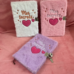 Cuaderno de Peluche con Bordado Brillante y Colorido, Cuaderno de Diario Rosa, Buen Precio, Gran Venta - Product Image 4
