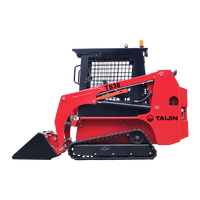 Loader Crawler Mini Berkualitas Tinggi TS38, Track Loader Depan, Mesin Asli, Mini Skid Steer Loader