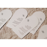 Cartes de menu alimentaires modernes faites à la main pour restaurant de fête en papier pour mariage