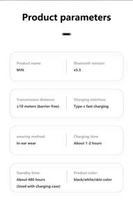 Audífonos Inalámbricos Originales Mini 25 TWS, Versión BT 5.4, Audífonos Estéreo Inalámbricos Verdaderos para Juegos con Micrófono para Huawei Honor - Product Image 6