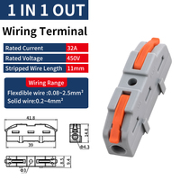 JINH Universal-Schnell spleiß anschlüsse 1P Zweiadrige Steck kabel anschlüsse für 0, 08-4 mm2 LED Power Electric Wire Copper Contact