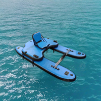 Bateau de pêche gonflable à coutures tombantes tendance avec 2 pagaies, bateau à ventre pour la navigation sur lac et rivière