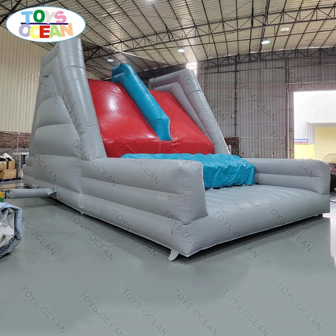 Customized new children's sports games inflatable climbing wall slide combo for sale