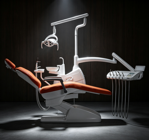 Ayarlanabilir LED Işıklı PU Deri Kaplama Elektrikli Diş Ünitesi, Diş Kliniği Hastanesi Tıbbi Ekipmanları için - Product Image 4