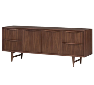 Tủ cạnh sofa phòng khách phong cách giữa thế kỷ, gỗ MDF phủ veneer óc chó màu óc chó, xuất xứ Việt Nam, kích thước 1x20GP, hàng đầu thị trường. - Product Image 3