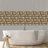 Panneau d'autocollants muraux 3d adhésif papier peint pour plafond mousse pvc auto-adhésif revêtement adhésif panneau mural en bois effet 3d