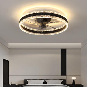 Ventilateur de plafond réversible à LED Télécommande <span class=keywords><strong>Q</strong></span>-Uiet 6 vitesses Ventilateur de chambre à coucher à intensité variable Plafonnier Ventilateur de chambre à coucher moderne - Product Image 1