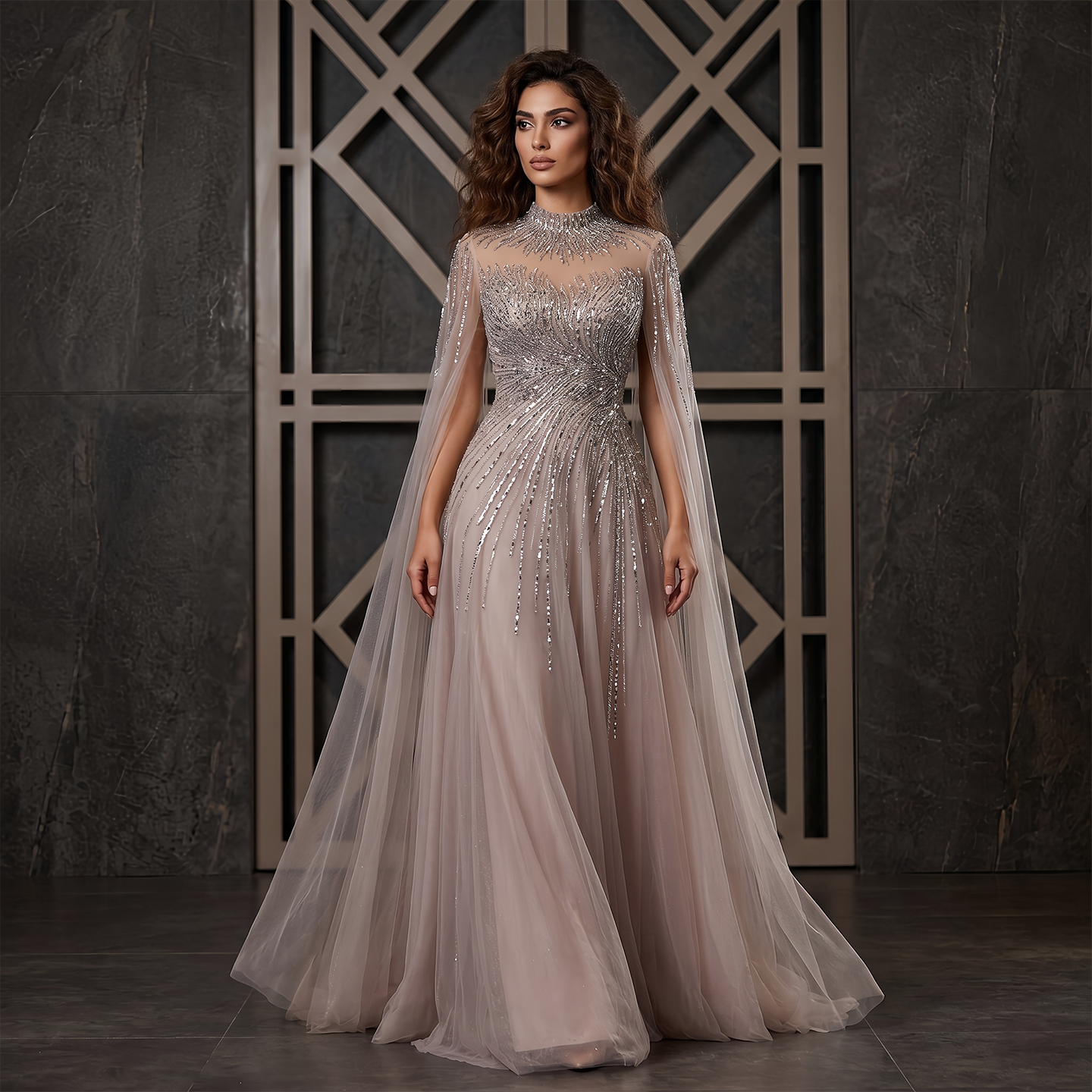 Nude Dress for Wedding - Wedding Guest Dress - Elegant & Sheer