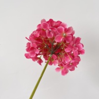 Vente en gros de fleurs artificielles en hydrangea imprimées en 3D, couleur saumon clair, toucher réel, pour la décoration de bouquets de mariage