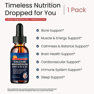 OEM 10'u 1 Arada Kalsiyum Magnezyum Çinko Organik Vitamin D3 Damlaları Bebekler ve Yürümeye Başlayan Çocuklar İçin Doğal Portakal Aromalı - Product Image 4