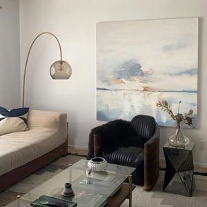 Pintura Moderna de Gran Tamaño con Marco, Pintura a Mano para Decoración de Paredes de Hogar u Hotel, Arte Abstracto Estético en Lienzo, Pintura Acrílica con Textura 3D - Product Image 1