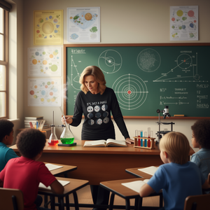 T-shirt à manches longues Moon Phases pour les enseignants en sciences, retour à l'école - Product Image 3