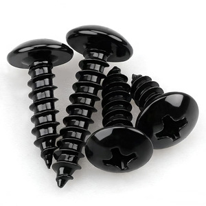 Tornillo Autorroscante de Cabeza Plana Grande de Acero al Carbono Grado A Li Rui, Recubrimiento de Zinc Negro, para Uso en la Industria de la Construcción - Product Image 1