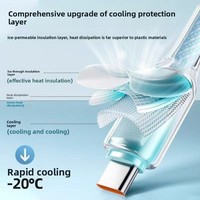 Kabel Pengisi Daya Ponsel Pengisian Cepat 120W dengan Gradasi Kristal Es Multi-Warna