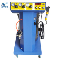 Sistema de Pistola de Pintura Electrostática Hongkun HK-858 con Pantalla Digital, Tolva de Polvo de Acero Inoxidable y Bomba, 110V/220V