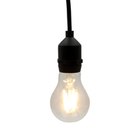 Support de lampe d'extérieur 2M IP44 étanche E27/E26 Ampoules Edison Rallonge Globe pour mariage Noël Douille étanche